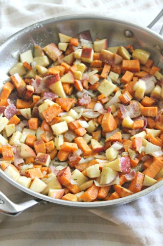 Sweet Potato, Apple and Bacon Hash
