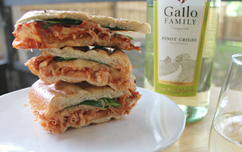 chicken parm panini for #SundaySupper #comfort
