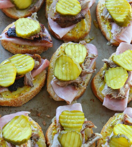 Cuban Sandwich Crostini #SundaySupper