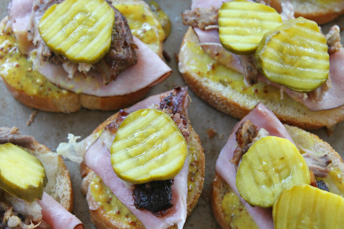 Cuban Sandwich Crostini for #SundaySupper