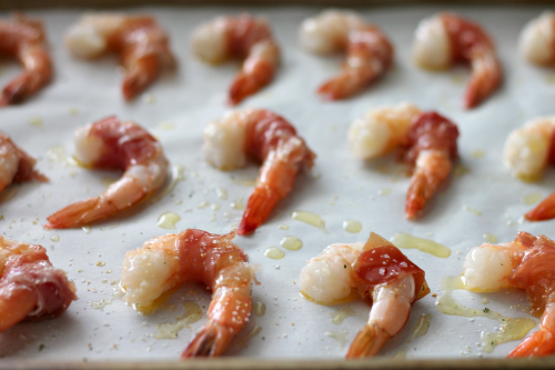 Prosciutto Wrapped Shrimp#SundaySupper