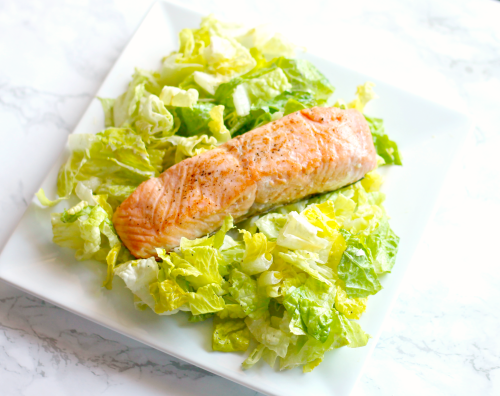 Salmon Caesar Salad for #SundaySupper