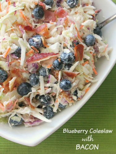 blueberry coleslaw + bacon