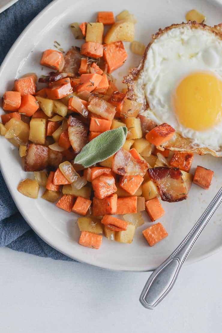 Sweet Potato, Apple and Bacon Hash