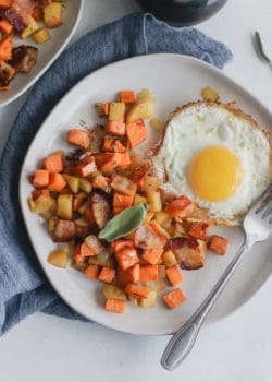 Sweet Potato, Apple and Bacon Hash