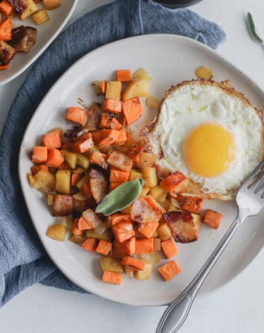 Sweet Potato, Apple and Bacon Hash