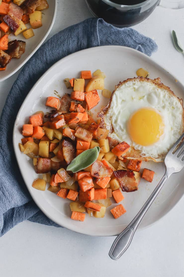 Whole 30, Paleo Crispy Air Fryer Sweet Potato Hash Browns