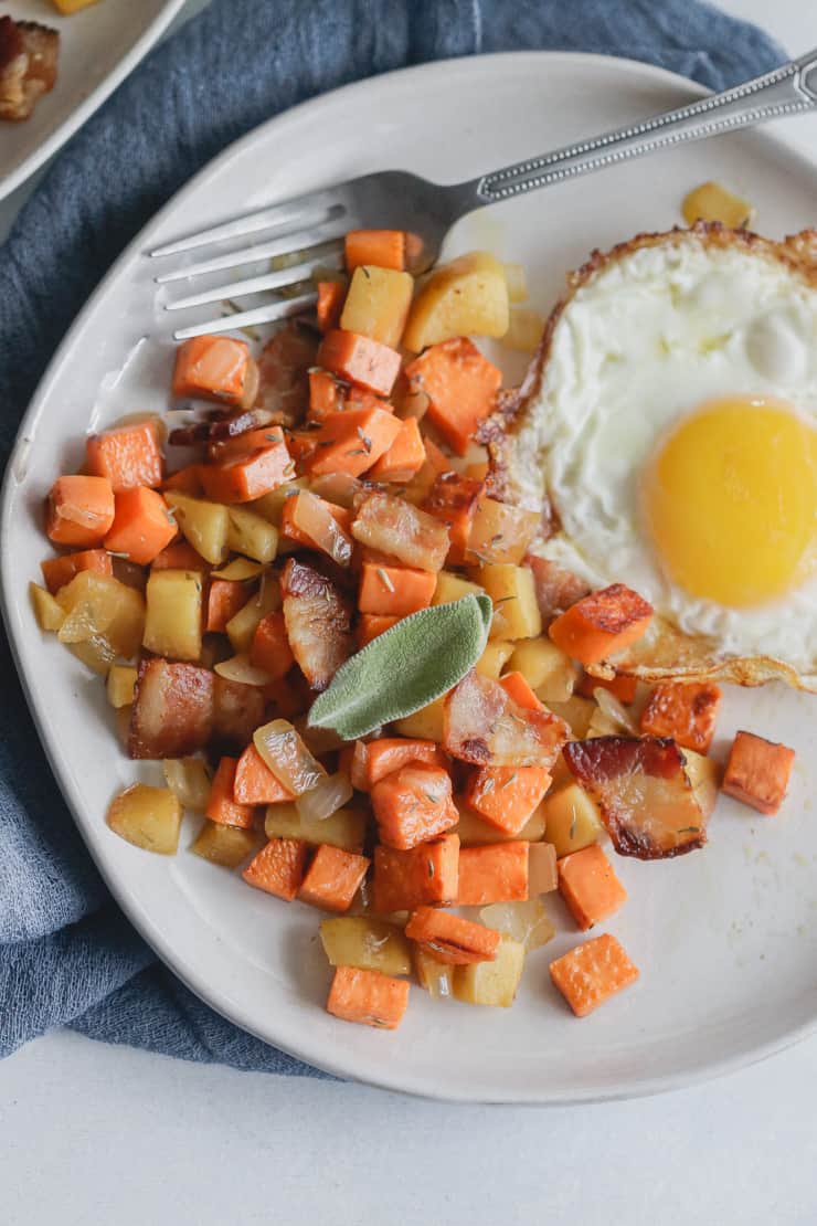 Sweet Potato, Apple and Bacon Hash