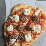 Sausage and Ricotta Naan Pizza