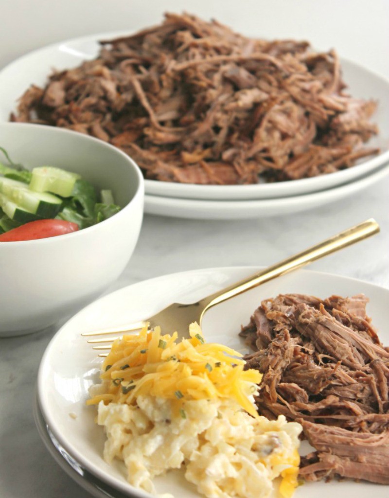 Crockpot Balsamic Roast Beef for #WeekdaySupper