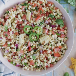 Roasted Corn Salsa. Perfect as a dip, or side to your favorite protein! Great all summertime long