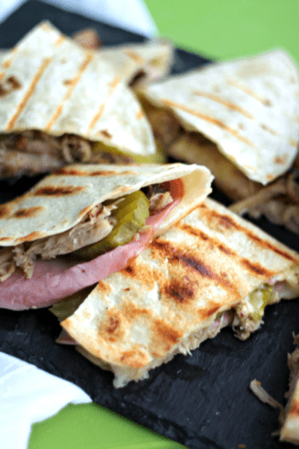 cuban sandwich quesadillas