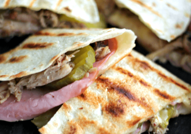cuban sandwich quesadillas