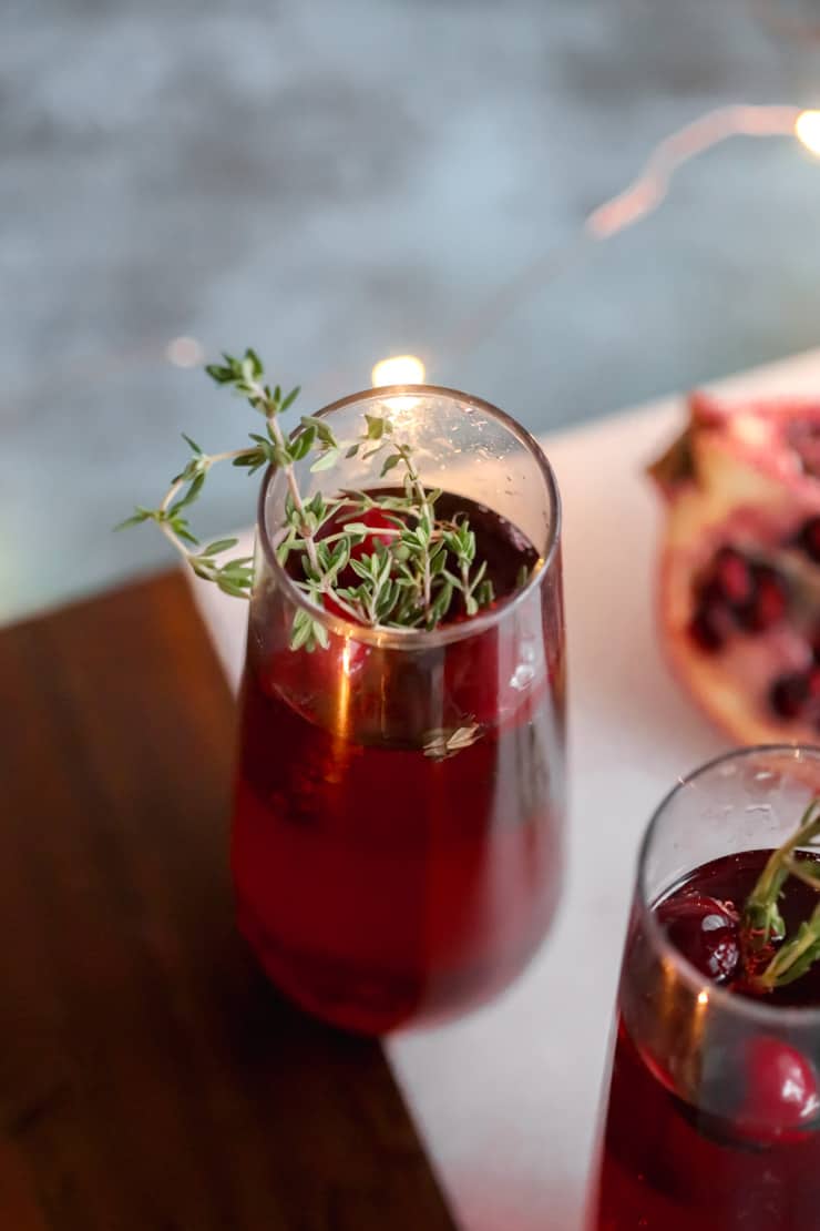 Sparkling Berry and Pomegranate Mocktail