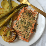 Dijon Salmon Sheet Pan Dinner