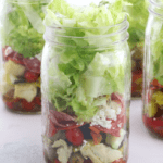 Chopped Antipasto Salad in Mason Jars