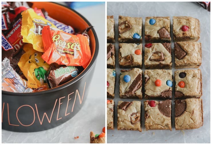 halloween candy cookie bars