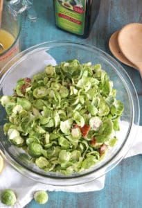 Brussels Sprouts Salad with Bacon and Crispy Shallots
