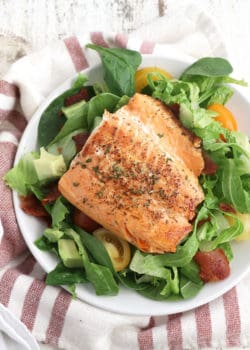 salmon BLT salad
