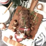 Roasted Beef Tenderloin with a White Wine Cream Sauce