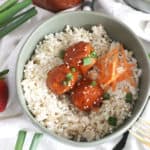 Strawberry Chipotle BBQ Glazed Meatballs