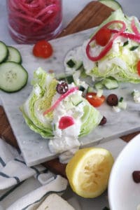 Greek Wedge Salad with a Tzatziki Vinaigrette