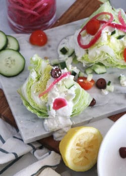 Greek Wedge Salad with a Tzatziki Vinaigrette