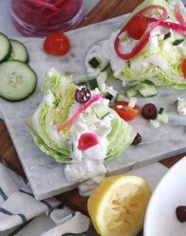 Greek Wedge Salad with a Tzatziki Vinaigrette