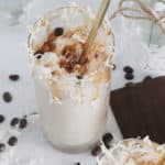 Frozen Caramel and Coconut Blended Coffee