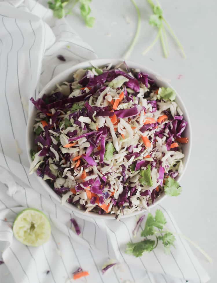 Cilantro Lime Coleslaw recipe #lowcarb #keto #coleslaw