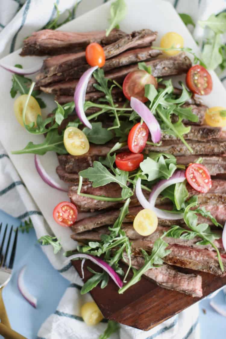 Sometimes tough, this juicy flank steak becomes tender, melt-in-your-mouth delicious with the a little help using the sous-vide method. Never have tough steak again!