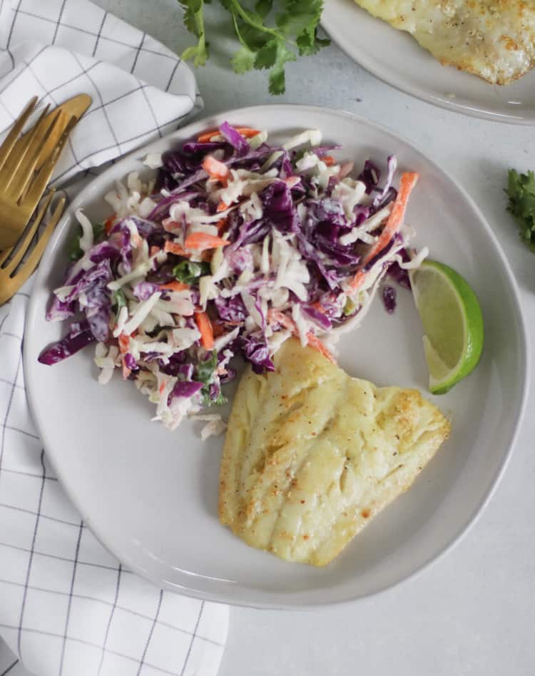 seared cod with a brown butter lime sauce #lowcarb