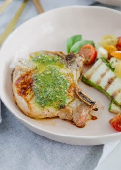 Pesto Grilled Pork Chops