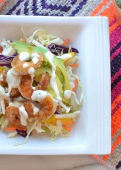 Mango Jicama Shrimp Taco Bowls