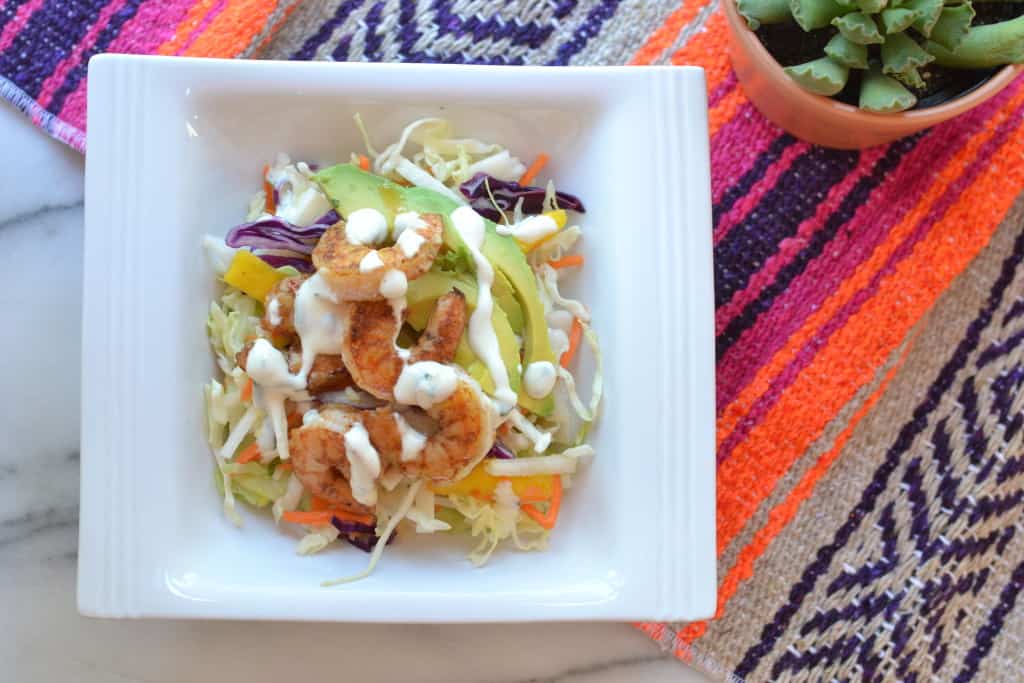 Mango Jicama Shrimp Taco Bowls #paleo #whole30 #tacos