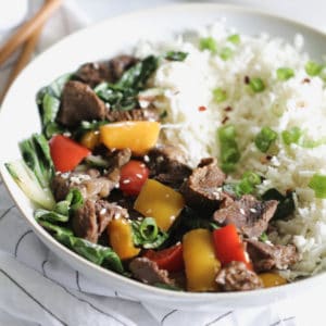 Whole 30 Beef Stir Fry in the Slow Cooker