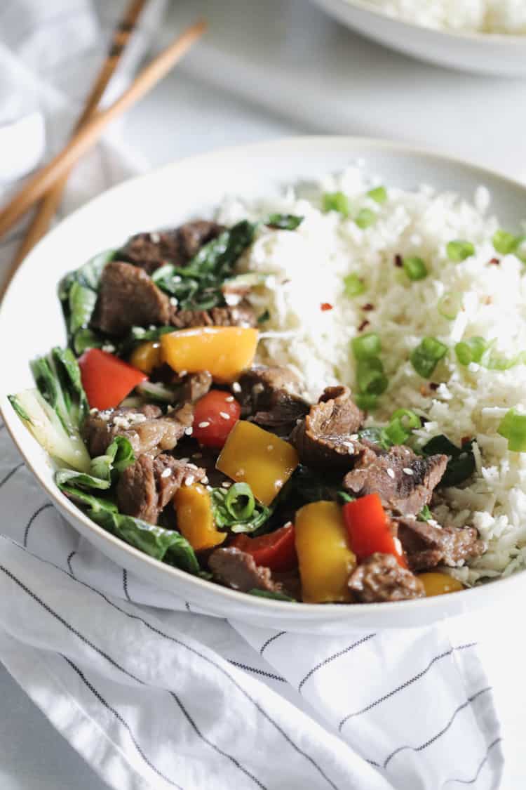 Whole 30 Beef Stir Fry in the Slow Cooker