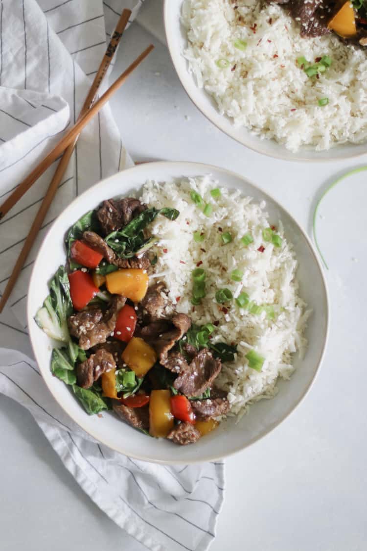 Whole 30 Beef Stir Fry in the Slow Cooker