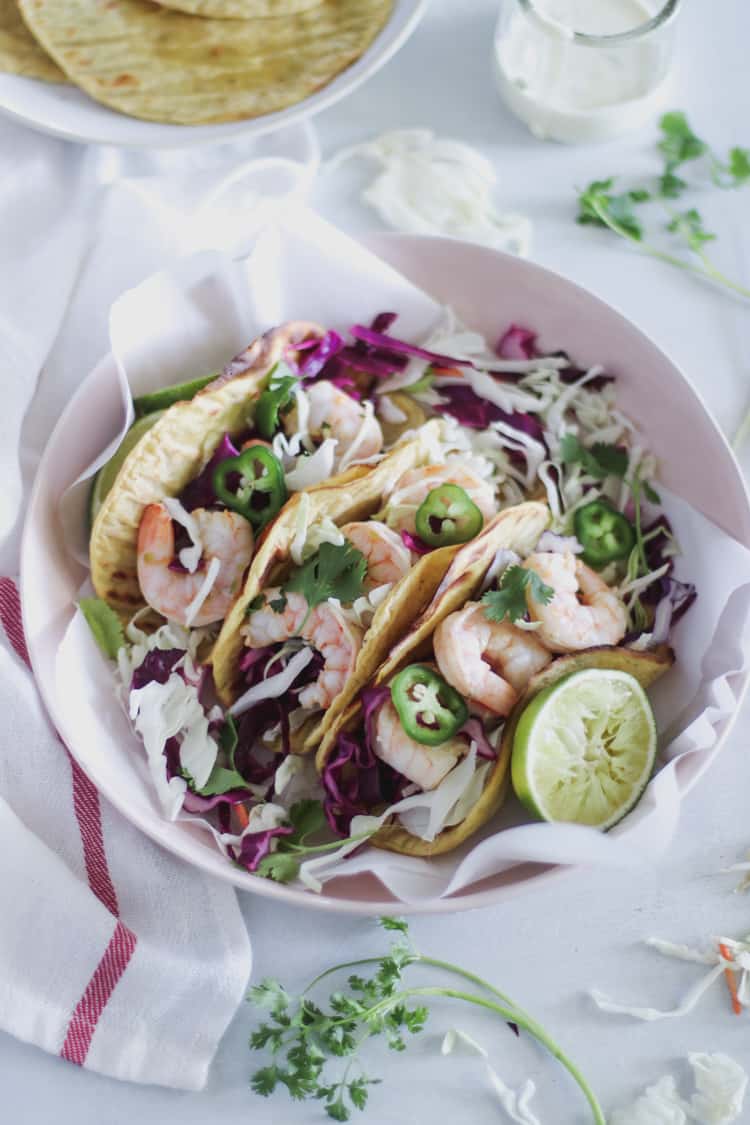 Chili Lime Shrimp Plantain Tacos