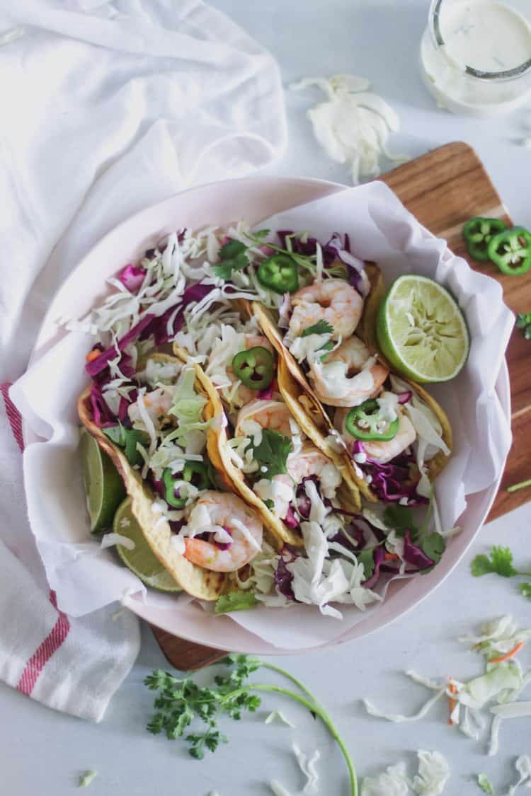 Chili Lime Shrimp Plantain Tacos