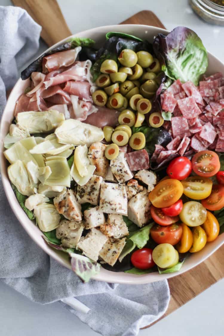 Chopped Chicken Antipasto Salad