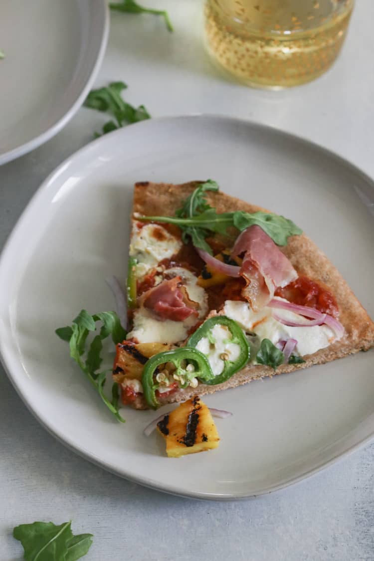 Grilled Pineapple Pizza with Prosciutto and Jalapenos