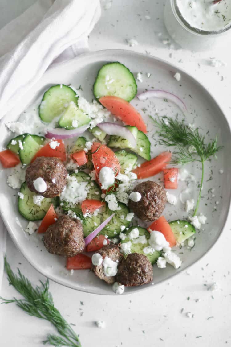 whole 30 gyro meatballs in the air fryer