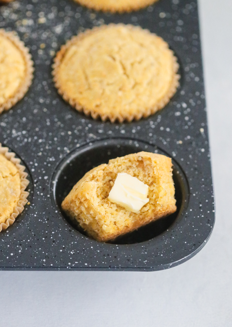 einkorn cornbread muffins