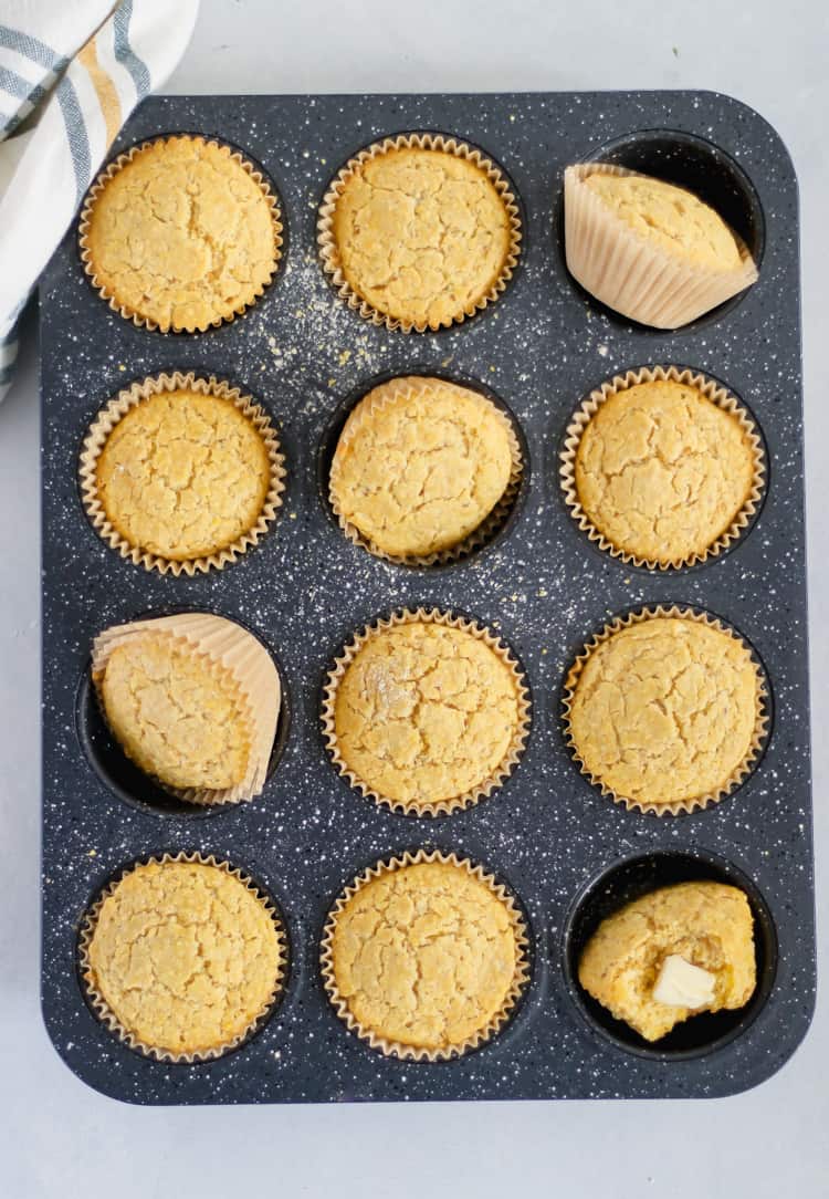 einkorn cornbread muffins