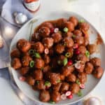 sweet and spicy cranberry meatballs