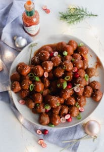 sweet and spicy cranberry meatballs