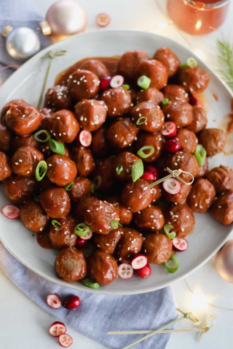 sweet and spicy cranberry meatballs