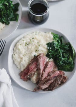 roasted garlic parmesan mashed cauliflower