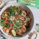 shrimp pad thai with zucchini noodles